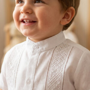 Conjunto Guayabera BLANCO - 2 Tipos de cuello